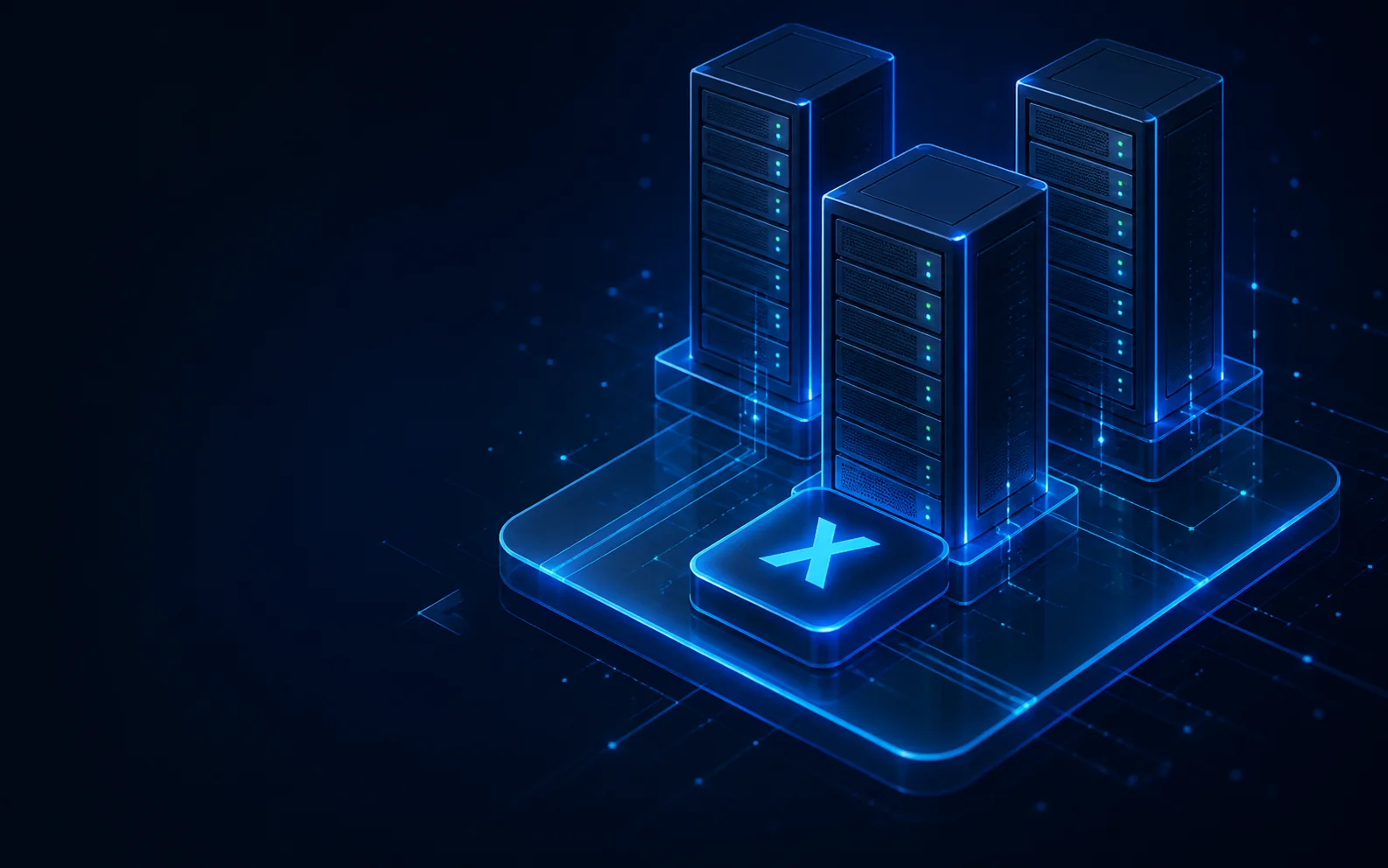 Isometric managed hosting infrastructure connected by a secure XMLA network
